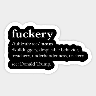 Fuckery Defined Sticker